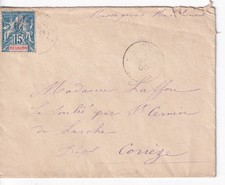 COLONIES FRANCAISES COURRIER REUNION SAINT DENIS POUR LARCHE EN CORREZE 01/1900