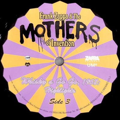 ワールドワイド2LP Frank Zappa & The Mothers Whisky A Go Go, 1968: Highlights ZR200452 Zappa Records /00660 Frank Zappa & Mothers Of Invention - Whisky A Go Go 1968