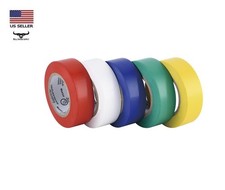3/4" x 33' PVC Electrical Tape - 5 Color Pack White, Red, Green, Yellow, Blue