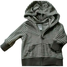 Carters Stripe Hooded Sweater Infant Boys Size 6-12 Months NWT