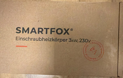 SMARTFOX Einschraubheizkörper 3000W 230V Edelstahl Speichertank-Warmwasserberei 