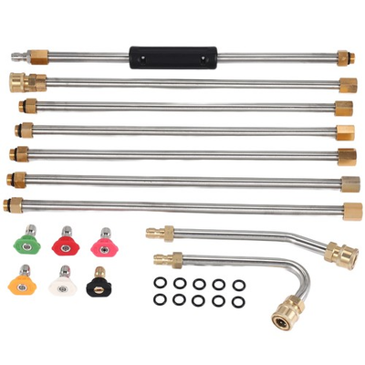 #ad 7 Pieces Pressure Washer Extension 10Ft Replacement Curved Rod4910 $68.12