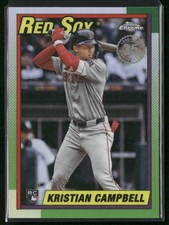 KRISTIAN CAMPBELL 2025 Topps Chrome Update #90CU-19 1990 TOPPS RC RED SOX