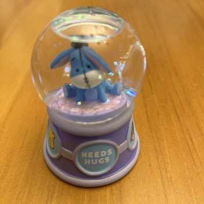 Disney Store Mini Snow Globe Baby Eeyore Cuties Pooh Tigger Base Glitter Snow