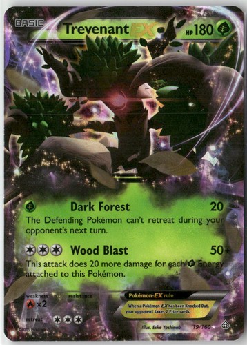 Trevenant EX 19/160 Holo Ultra Rare Primal Clash Pokemon Near Mint
