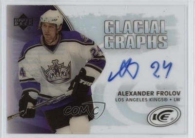 2005-06 Upper Deck Ice Glacial Graphs Alex Frolov Alexander #GG-AF Auto 1o5m