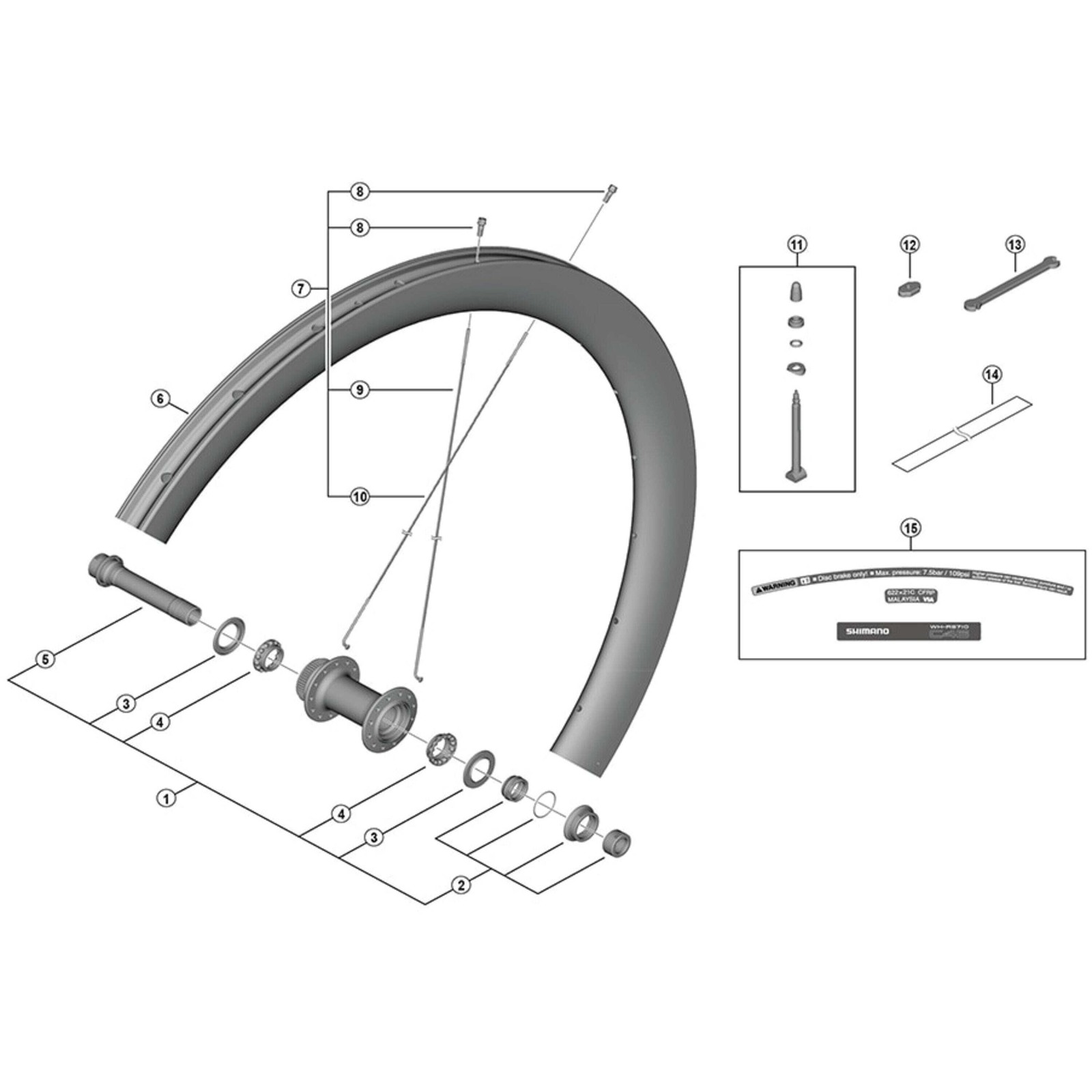Shimano Spares WH-RS710-C32-TL-F ball retainer, 5/32""