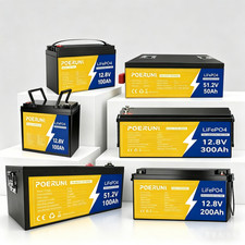 12V 300AH/200AH/100AH LiFePO4 Lithium Battery 48V 50Ah/100Ah BMS for Solar RV