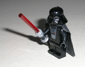 Lego Star Wars DARTH VADER w/ Light-up Lightsaber Minifigure 7263 - Works! L@@K