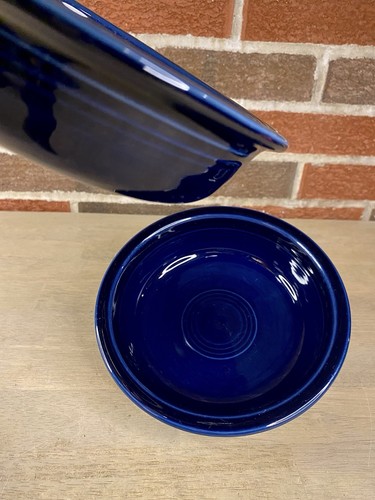 COBALT BLUE FIESTA Set of 2 Cereal Fruit BOWLS FIESTAWARE 7" Blue Retired Color - Picture 8 of 8