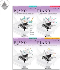 Faber Piano Adventures Level 3B Bundle- Lesson, Performance, Technique and Ar...