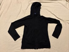 Reebok Hoodie Women s SMALL Black Full Zip