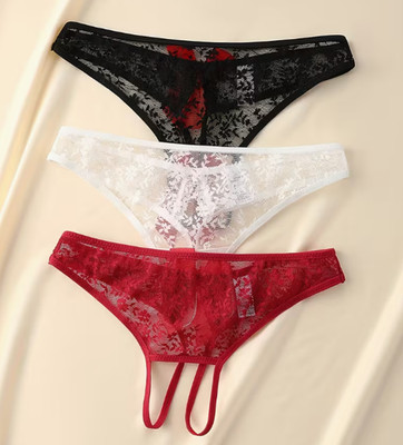 3 transparente Höschen, nahtlos, Low Waist Gr. M