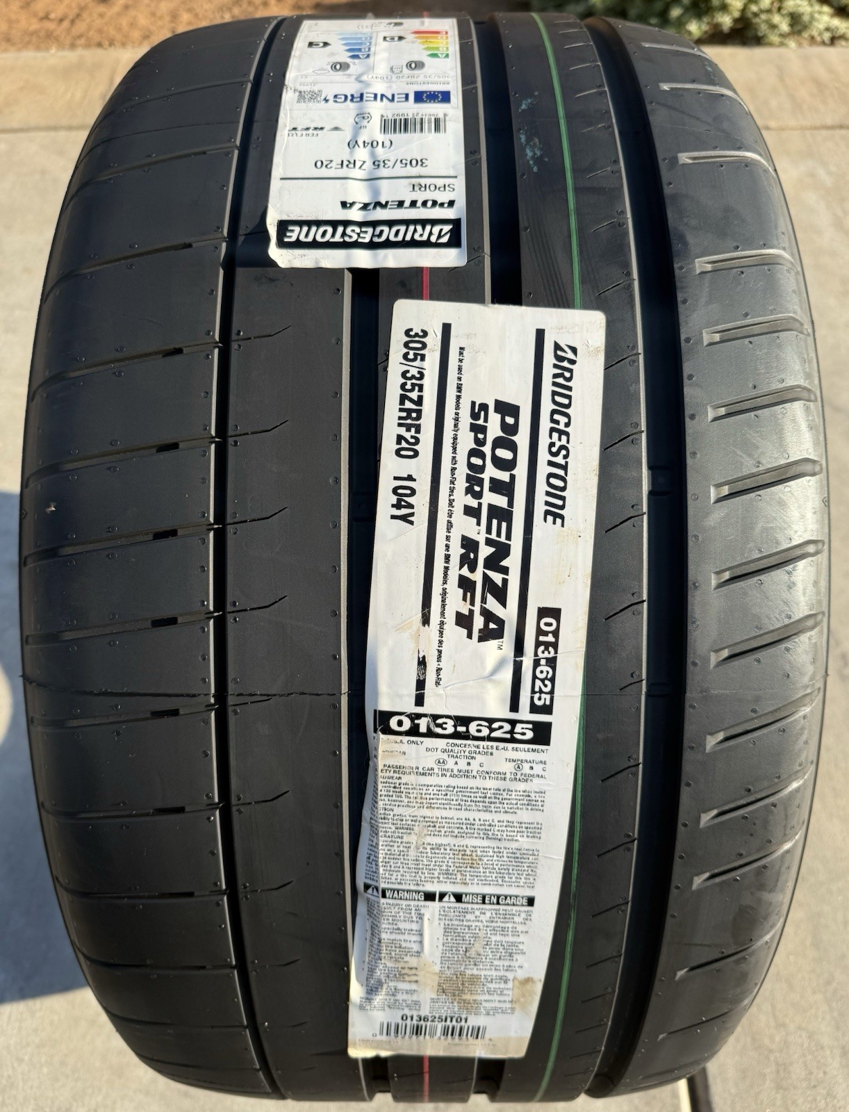 TWO NEW 305/35ZRF20 Bridgestone Potenza Sport RFT Run Flat Ferrari 296 GTB / GTS