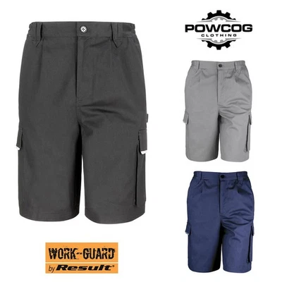RESULT WORKGUARD Work-Guard Cargo Action Shorts – Unisex Fit, Multi-Pocket, XS–4XL, 3 Colours