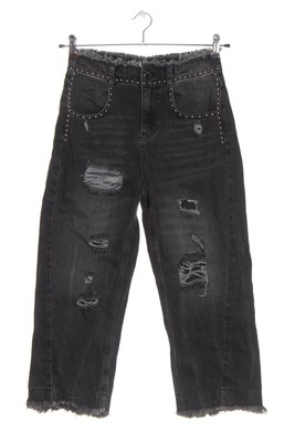 UNITED COLORS OF BENETTON High Waist Jeans Damen Jeans Gr. DE 32 schwarz