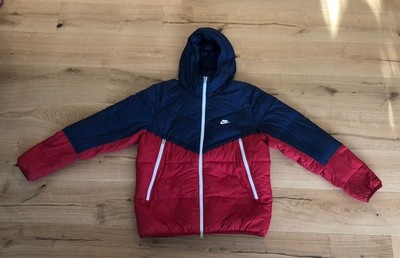 Nike Windrunner Storm-FIT Pufferjacke Windrunner Daunen Gr M Rot Blau Colorblock