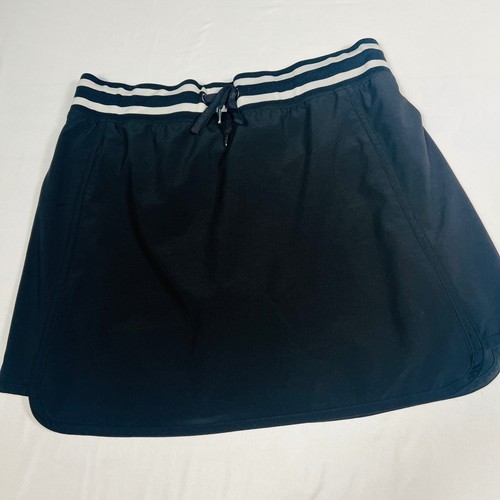 Athleta Black Striped Waistband Active Skort Size 6 Recycled Stretch Tennis Mini - Picture 1 of 7