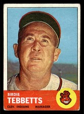 1963 Topps Birdie Tebbetts #48 - Cleveland Indians
