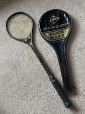 Dunlop Black Max II Vibrotech Squash Racquet & Head Cover - VGC