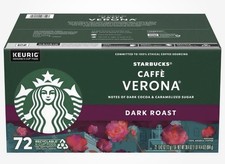 Starbucks Coffee Caff  Verona K-Cup Pods, Dark Roast, 72-count