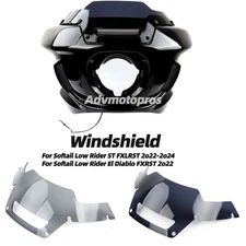 For Softail Low Rider Clear Front Sports Windshield Fairing Shields 2022-2025