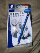 Staedtler Mars Lumograph Art Drawing Pencils, 12 Pack Graphite Pencils in Metal