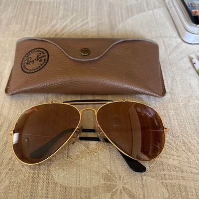Ray-Ban Pilotenbrille RB3026 Gold Extra Link braune Gläser Etui