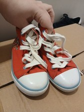 Cath Kidston Kids Red Cowboy Ankle Boots Size 7 Canvas Sneakers Style