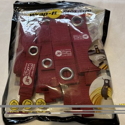 Wrap-It Heavy-Duty Storage Straps Red 10 Pack Assorted Sizes