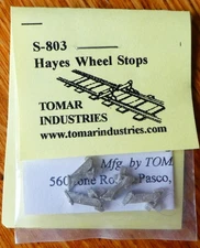 Tomar Industries S #S-803 (S Scale) Hayes Wheel Stops (Made in USA) Light Cast