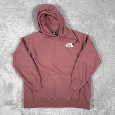 The North Face Hoodie Womens Large Pink Pullover Sweatshirt Fleece Logo Outdoor