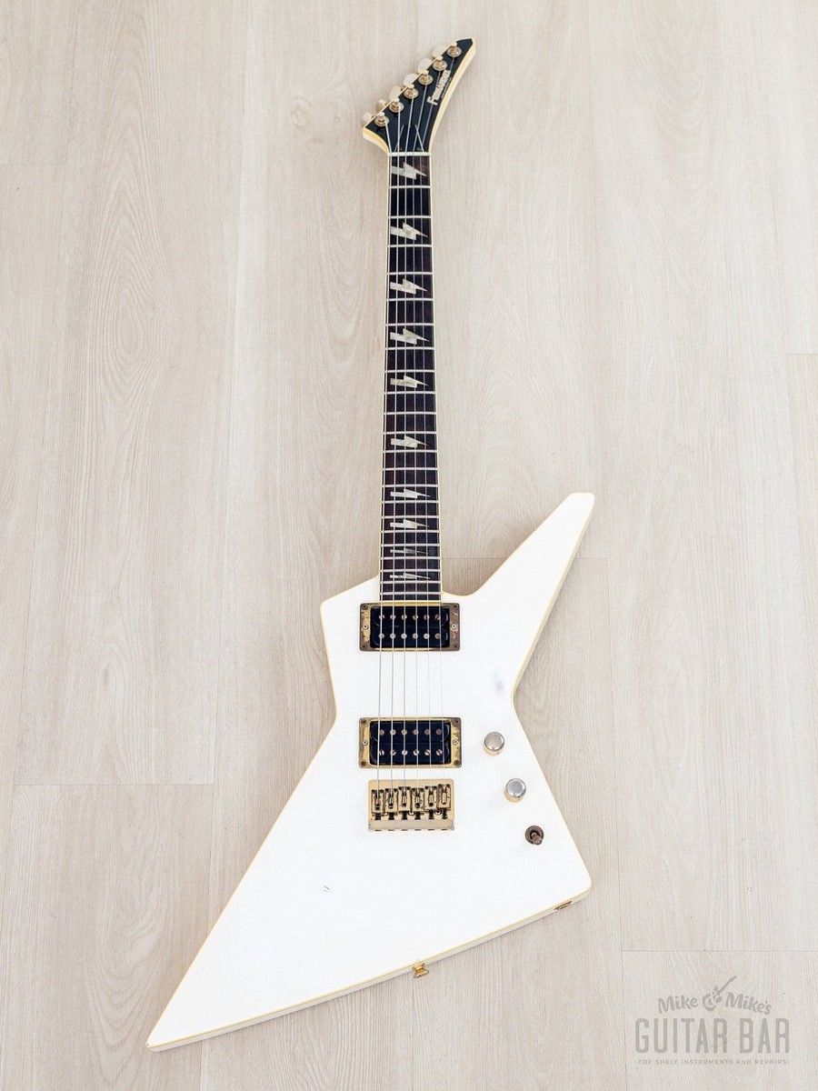 1985 Fernandes X-1 Neck Through Explorer Vintage Guitar White