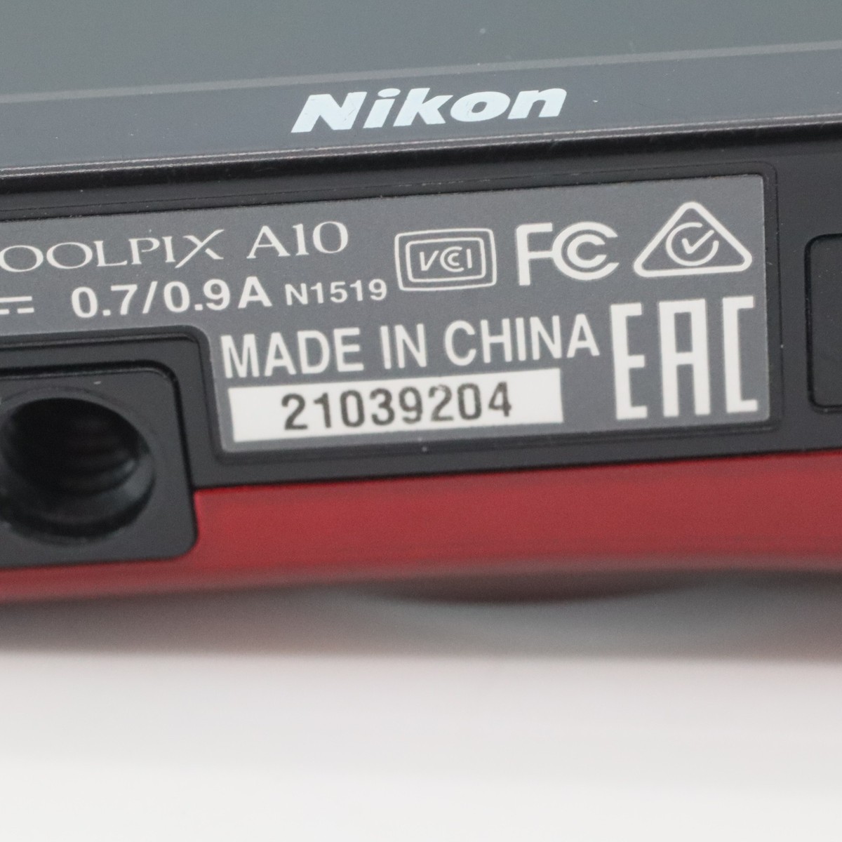 N-mint]Nikon COOLPIX A10 Red 16.1MP 5x Zoom Compact Digital Camera