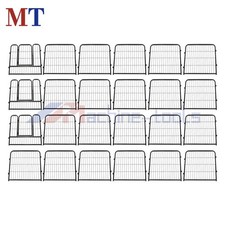 Dog Playpen 24 Inch 24 Panels Heavy Duty Metal Pet Exercise Pen Indoor Outdoor