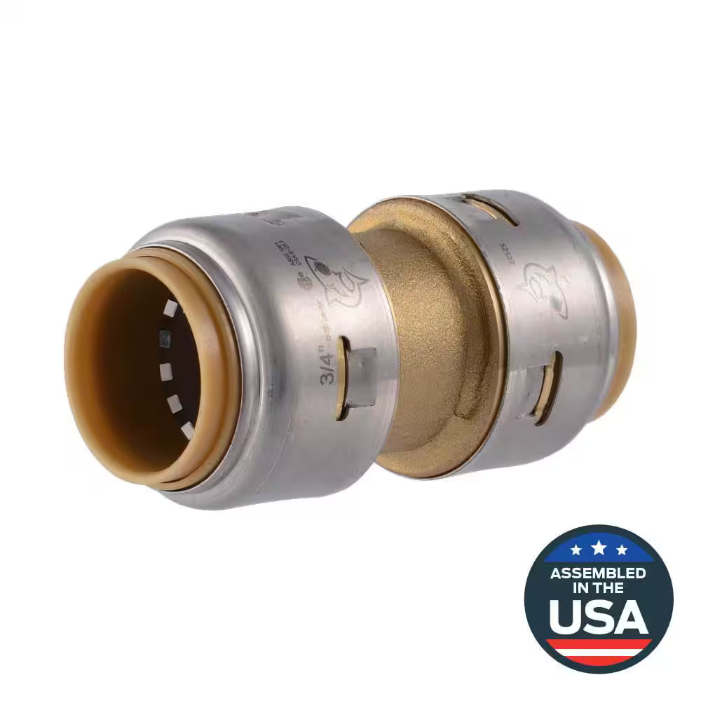 Sharkbite MAX UR016A, 3/4-in. x 3/4-in. Push-to-Connect Straight Coupling