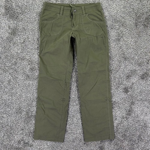 Kuhl Splash Roll Up Hiking Pants Olive Green Womens 6 Short Straight Leg Stretch