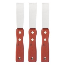 3Pcs Putty Scraper 1" Stainless Steel Putty Knife Wooden Handle