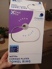 Croydex Metra Chrome Plated Towel Ring