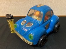 Vintage Japanese Tin Toy Car Volkswagen Blue Asahi Toy VW