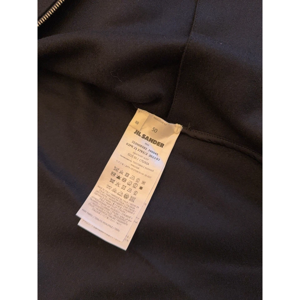 JIL SANDER FW23 WOOL MELTON Zip Sweatshirt/Jacket - 50 - Image 4 of 4