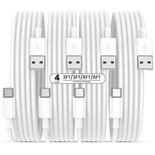 Bayznqiu Car CarPlay Cable for iPhone 15 16 17 Charger Cord, 3 6, White