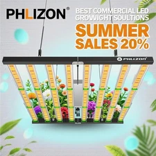 PHLIZON FD9600 1000W Full spectrum LED Commercial Grow Light Dimmable Indoor CO2