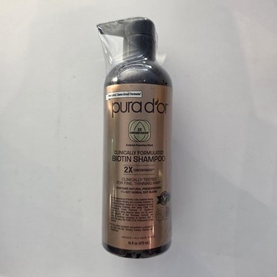 Pura d'or - Clinically Formulated - Biotin Shampoo 2X Concentrated - 16 fl oz