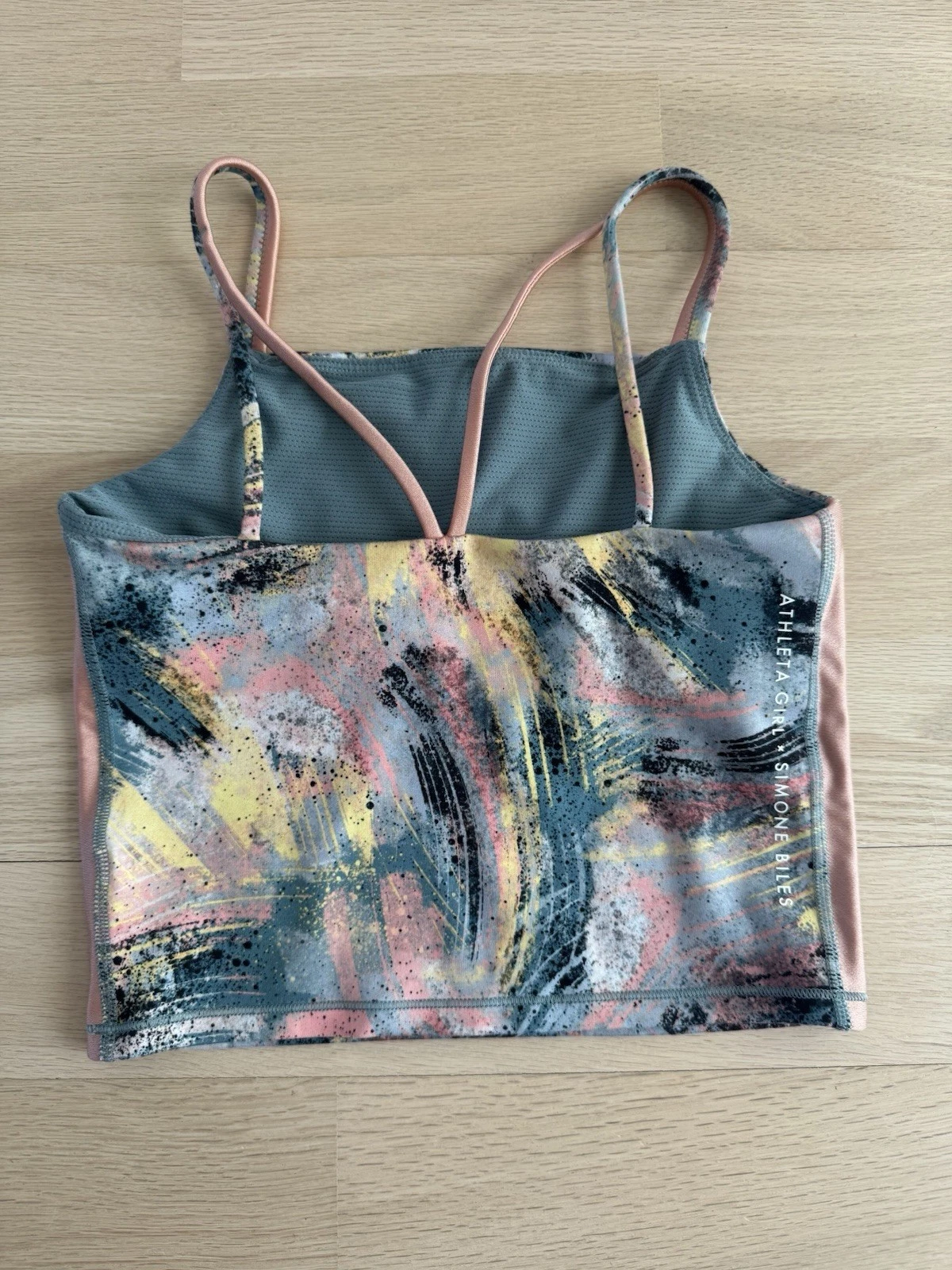 athleta because i can brushstroke crop tank-top