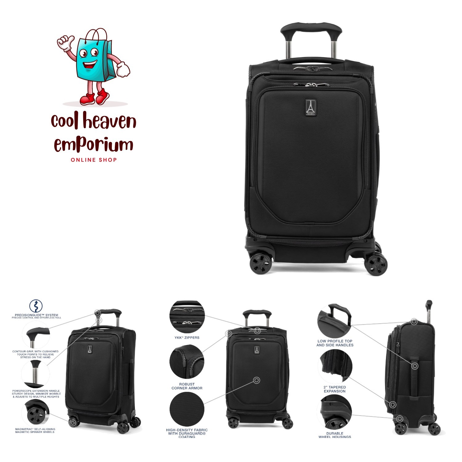 Crew Classic Lightweight Softside Expandable Carry on Luggag