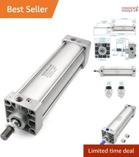 Pneumatic Air Cylinder Metal 2.5 inch bore 8 inch stroke Double Acting for Ma...