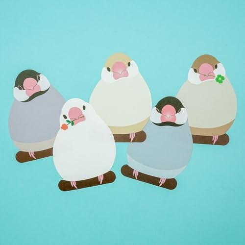 Greeting Life Animal Die-Cut Memo Pad Java Sparrow Bird ETN-189 5 ...