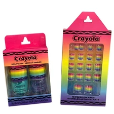 Crayola Nail Polish & Press-On Nails Set New from Claire's