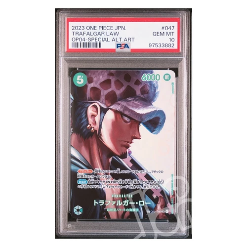 One Piece Card Trafalgar Law OP01-047 Special Alt Art Japanese - PSA 10 GEM MINT